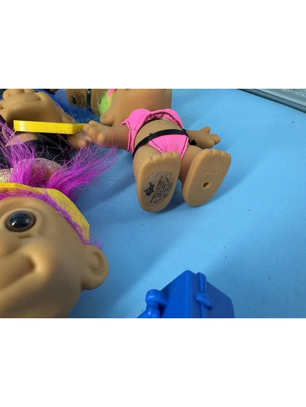 12 Vintage Russ Troll Dolls 5” 1990s Lot Costumes Accessories Neon Hair